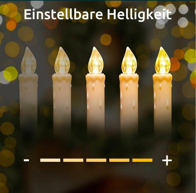 Lampki w kształcie świec 2 x 20 LED ,pilot, timer