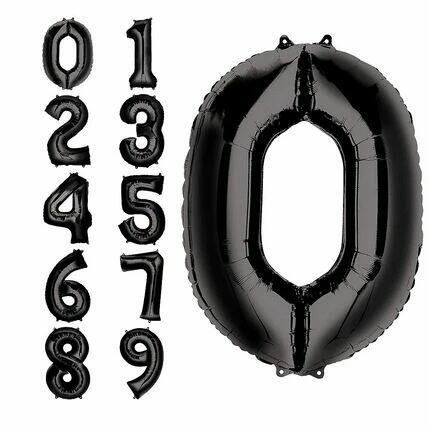 Balon foliowy-cyfra cyferka. W kształcie cyfry złote srebrne