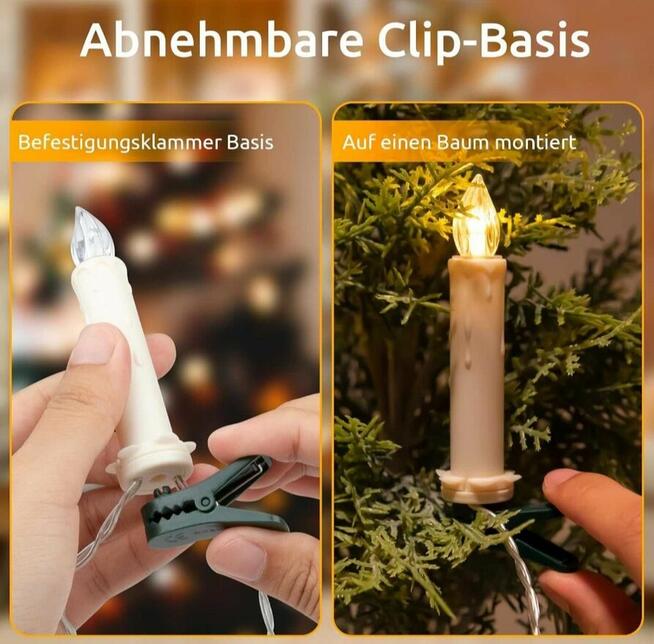 Lampki w kształcie świec 2 x 20 LED ,pilot, timer