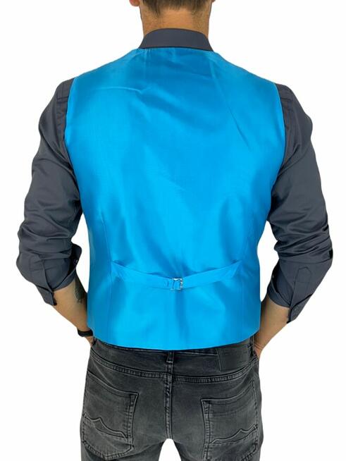 GIOVANNI PERA kamizelka męska D629 kropki, konfetti, kolorowa