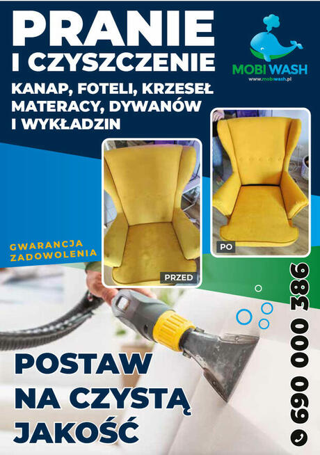 Pranie tapicerki, Czyszczenie wykładzin, Pranie Kanapy