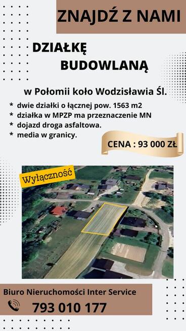 Dwie działki budowlane w Połomi