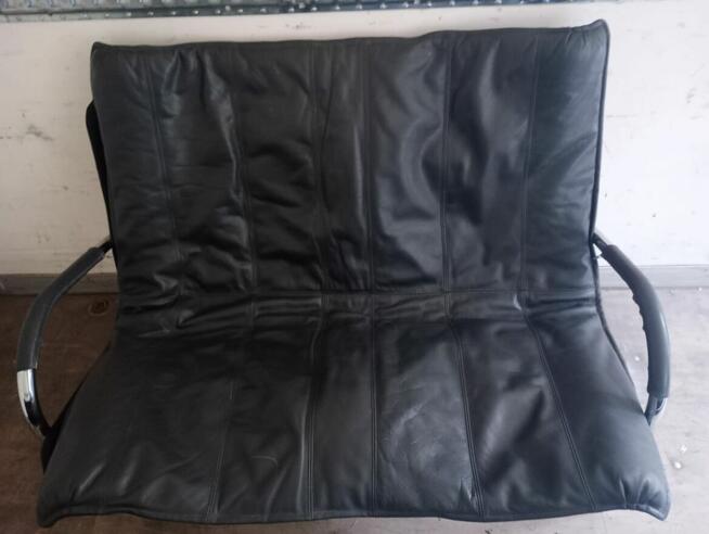 Kanapa sofa dwuosobowa polowa czarna kanapy sofy polowe