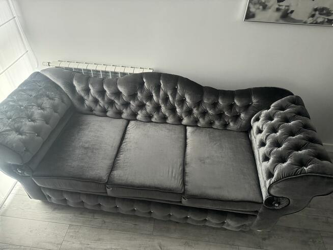 Rozkładana Sofa 3os. Chesterfield PRESTON cristal