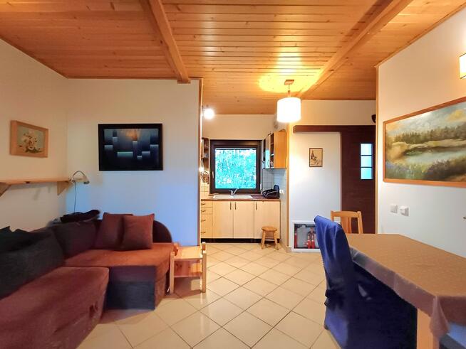 Dom całoroczny przyroda, kominek, piec kaflowy,42a