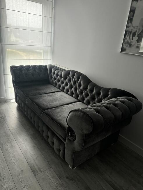 Rozkładana Sofa 3os. Chesterfield PRESTON cristal