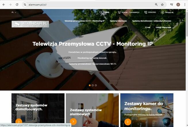 Sprzedam gotowy biznes - INTERNETOWY SKLEP - Kamery Alarmy E