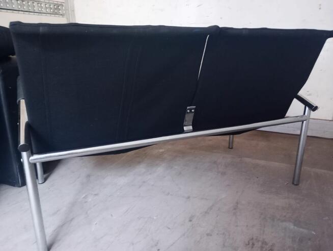 Kanapa sofa dwuosobowa polowa czarna kanapy sofy polowe