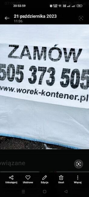 Worek-kontener.pl Big bag 1m3 wywóz gruzu Sosnowiec Bytom