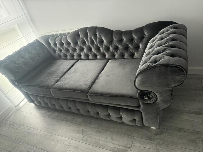 Rozkładana Sofa 3os. Chesterfield PRESTON cristal