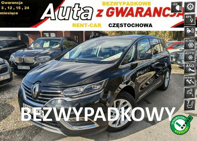 Renault Espace 1.6dCi*180PS*OPŁACONY Bezwypadkowy 7-Osób Automat Serwis GWARANCJA24M