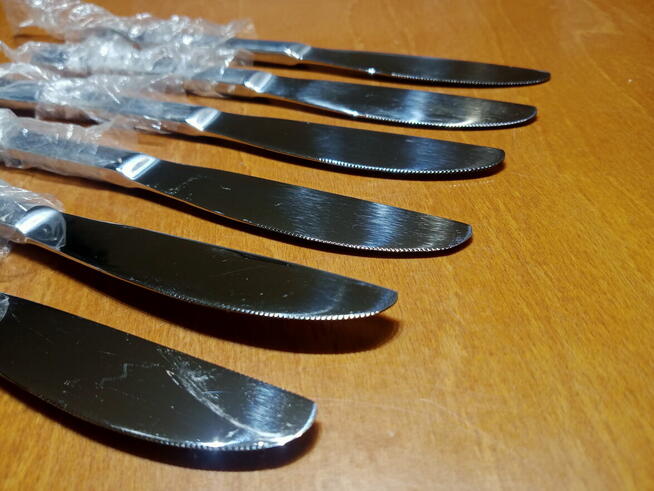 Noże stołowe SSW 6szt, niecałe 22cm, nowe