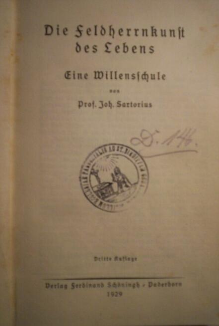 Książka z Parafii św.Brygidy w Gdańsku - Sartorius Joh.