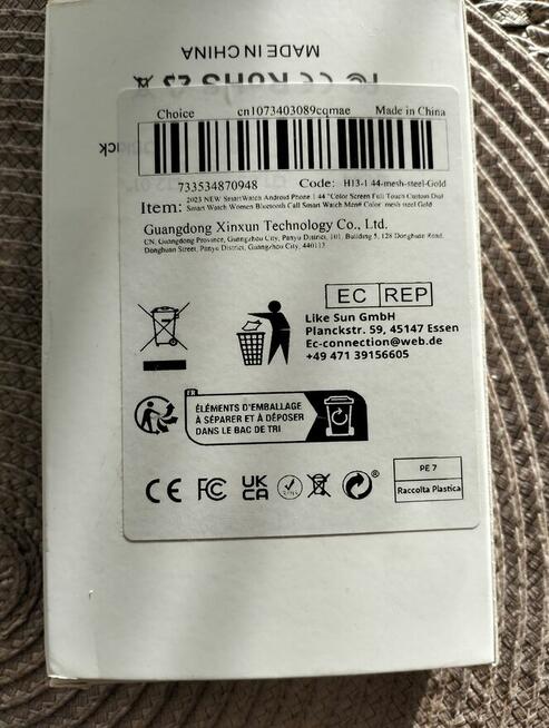 Nowy Smart Watch, dwa paski(branzoleta złota i pasek)damski