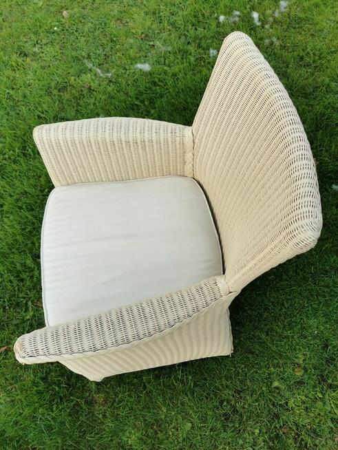 Krzesła do jadalni na taras Lloyd Loom Rattan ECRU 4 sztuki