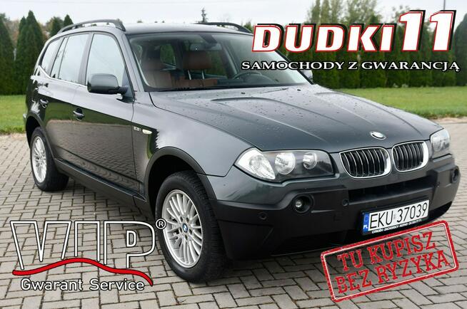 BMW X3 2,5benz DUDKI11 Skóry,Klimatronic 2 str.4x4.Navi.Parktronic,Hak.OKAZJA