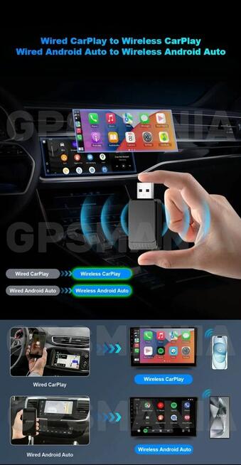 Apple CarPlay i Android Auto Adapter Wireless NOWOŚĆ 2025