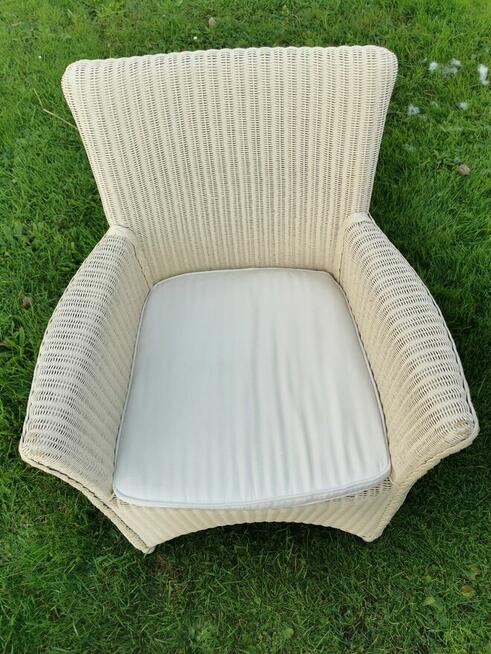 Krzesła do jadalni na taras Lloyd Loom Rattan ECRU 4 sztuki