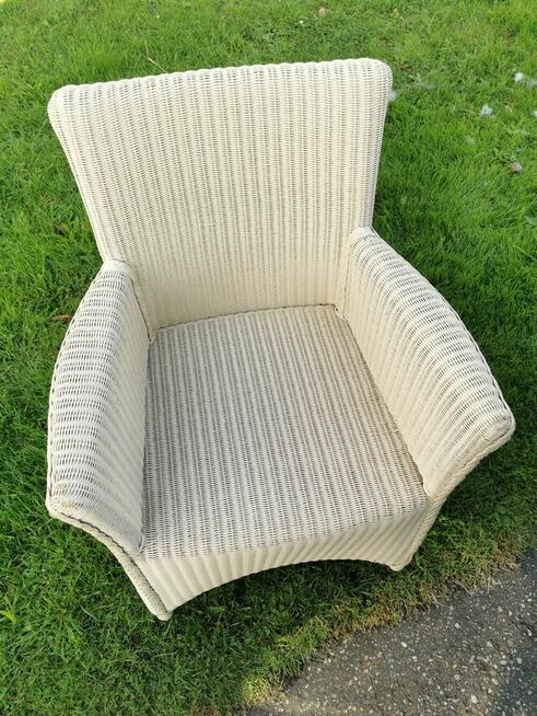 Krzesła do jadalni na taras Lloyd Loom Rattan ECRU 4 sztuki