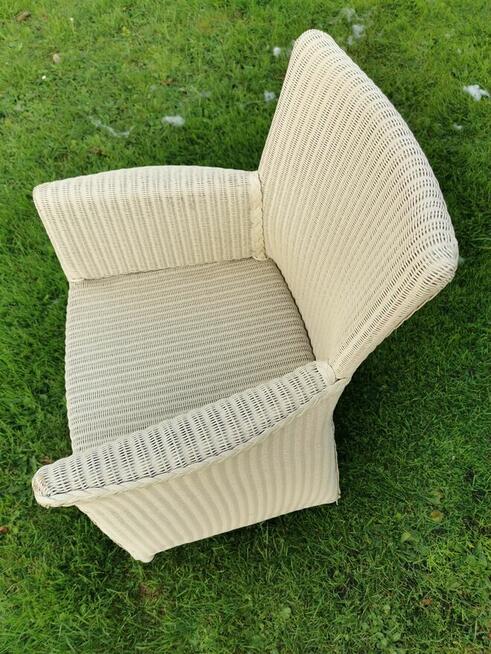 Krzesła do jadalni na taras Lloyd Loom Rattan ECRU 4 sztuki