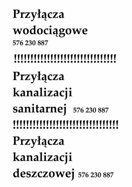 Przyłącze wodociągowe i kanalizacyjne, przyłącza wod.-kan.