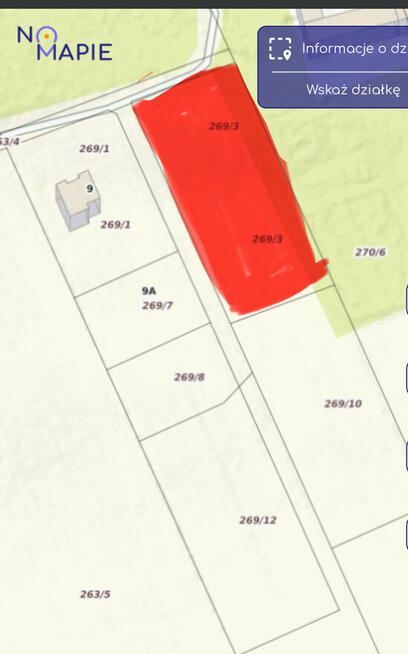 Sprzedam działkę 30 arów przy lesie bardzo cichym otoczeniu.