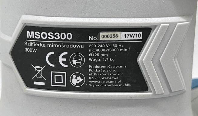 Szlifierka mimośrodowa MacAllister 125 mm 300 W