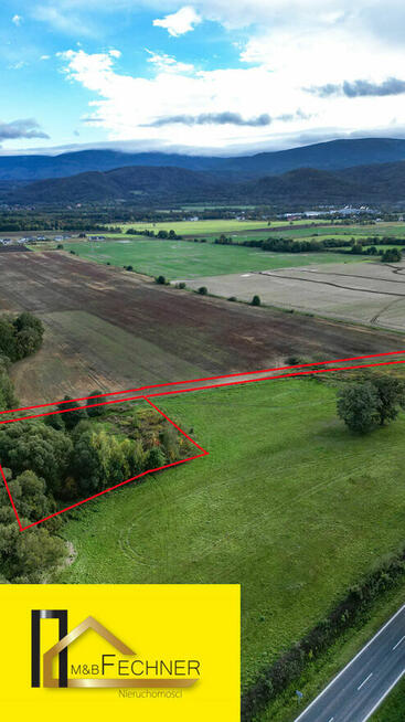 Działka usługowa 5000m2, widok na góry