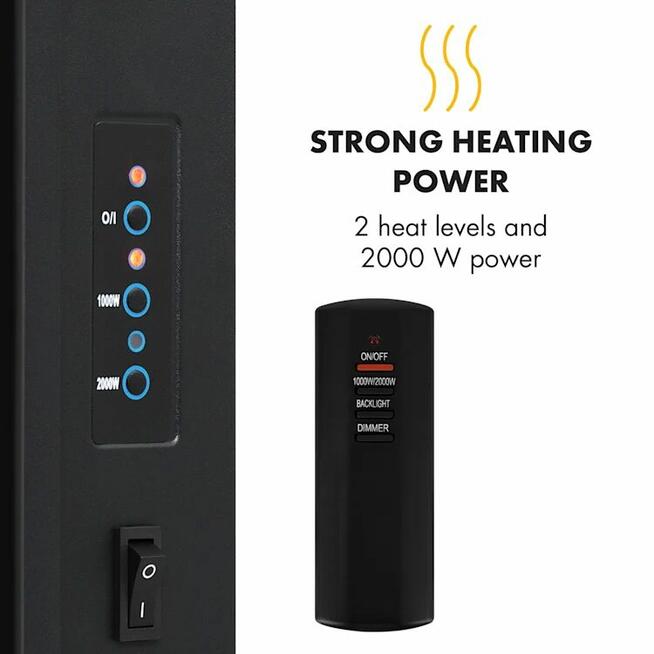 KOMINEK elektryczny - Lausanne Vertical - Klarstein - 30/10