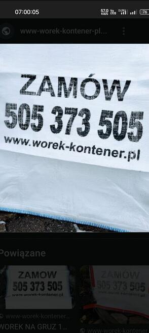 Worek z Dostawą Big Bag 1m3 Truck-Strefa Worek-kontener alba
