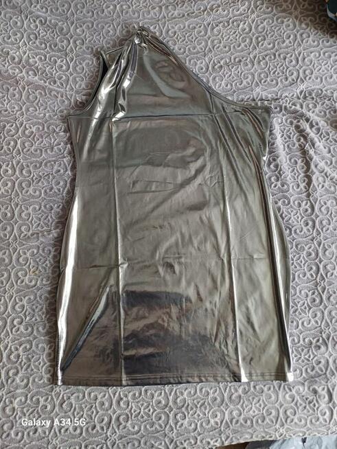 Błyszcząca sukienka mini, XL