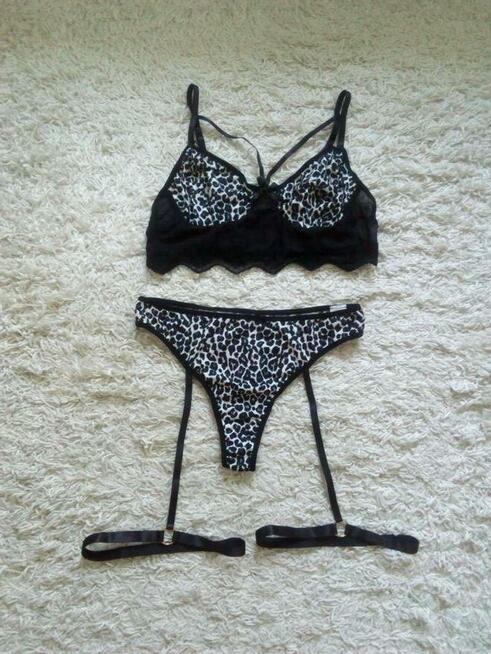 Seksi komplet w panterkę, XL