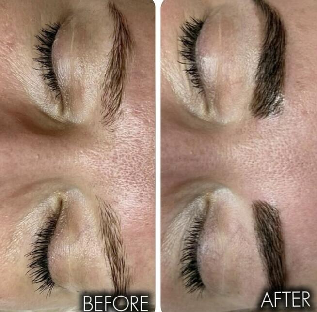 Laminacja brwi i rzęs henna pudrowa