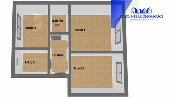 3 pokojowe mieszkanie Srocko Małe