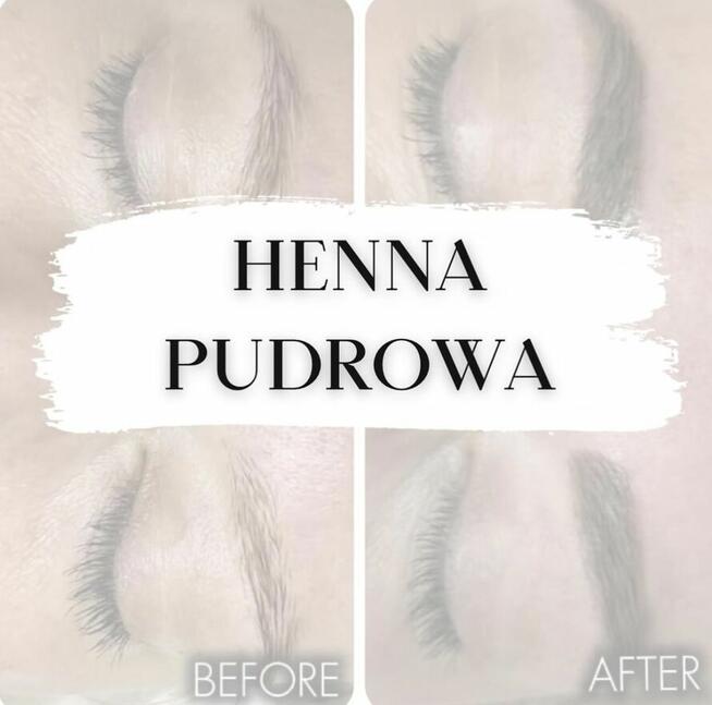 Laminacja brwi i rzęs henna pudrowa