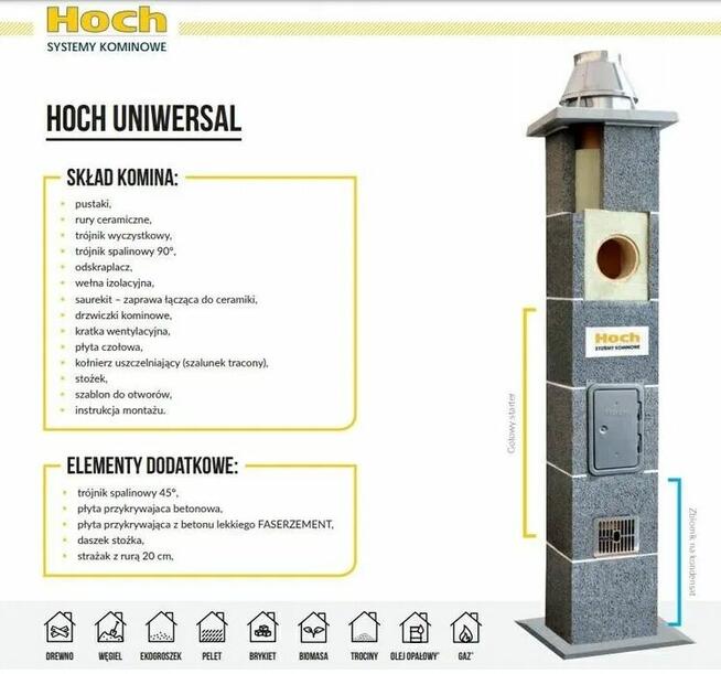 System kominowy HOCH UNIWERSAL FI160, 4mb, S