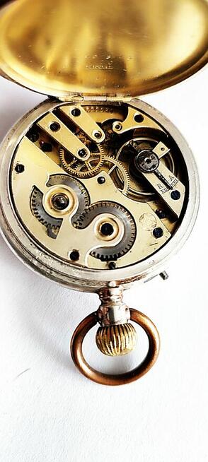 Zegarek kieszonkowy srebrny pr;0-800 sprawny