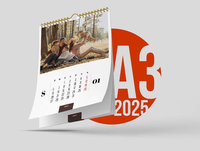 Foto Kalendarze A3 szablony kalendarium 2025