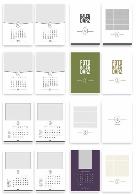 Foto-Kalendarz Szablony A3 Kalendarium 2026 DVD 3