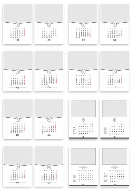 Foto-Kalendarz Szablony A3 Kalendarium 2026 DVD 3