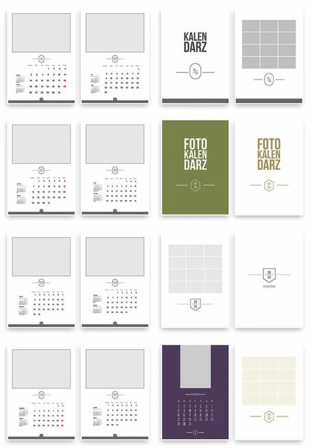 Foto-Kalendarz Szablony A3 Kalendarium 2026 DVD 3