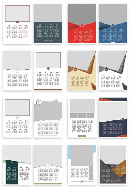 Wzory Kalendarzy A3 2026 Jednodzielne Kalendarium 12 miesiec