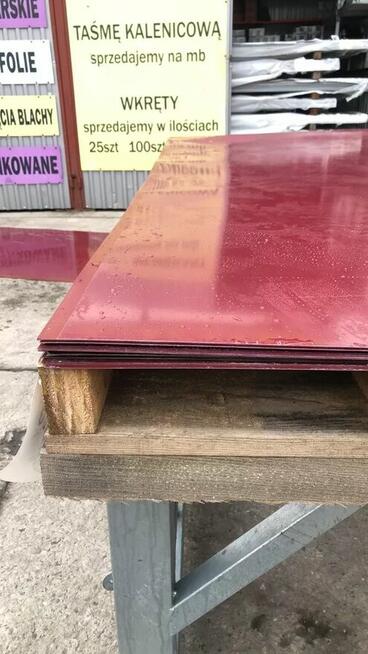 Blacha płaska - CZERWONA - 200 x 125 cm - od ręki