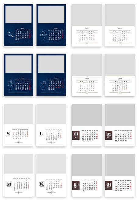 Foto Kalendarze A3 szablony kalendarium 2025