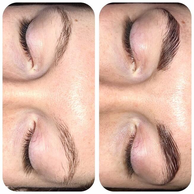 Laminacja brwi i rzęs henna pudrowa