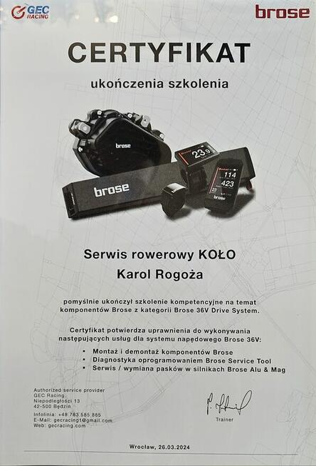 SERWIS ROWEROWY SOŚNICA mobilny serwis ( rowery z Niemiec )