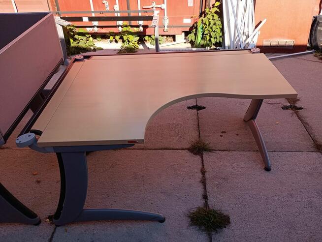 Biurko narożne 160x80x66 praca zdalna dom biuro STEELCASE