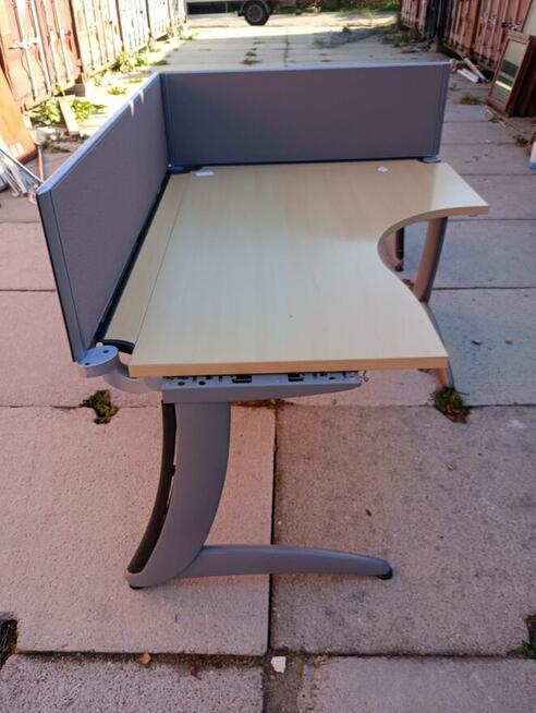 Biurko narożne 160x80x66 praca zdalna dom biuro STEELCASE