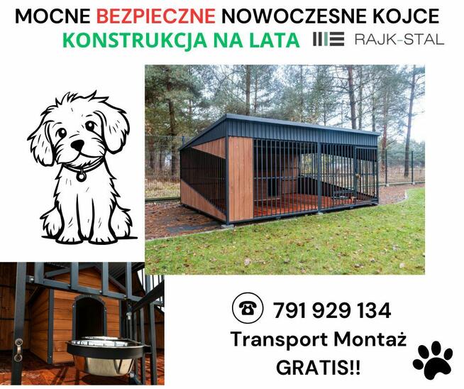 Kojec Klatka dla Psa Kota Zwierząt z podłogą buda wybiegiem