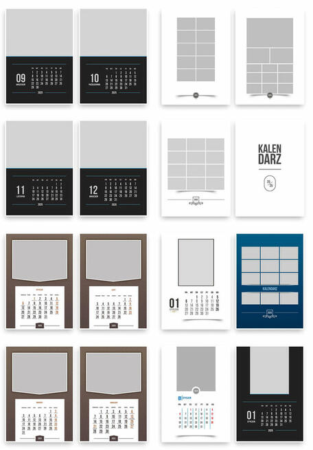 Kalendarz 2025 A3 Kreatywne Wzory i Szablony PSD
